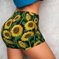 thumbnail image 4 of Xecao Sunflower 1 Print Workout Shorts for Women Soft Smooth Gym Yoga Scrunch Active Tennis Workout Running Shorts, 4 of 9