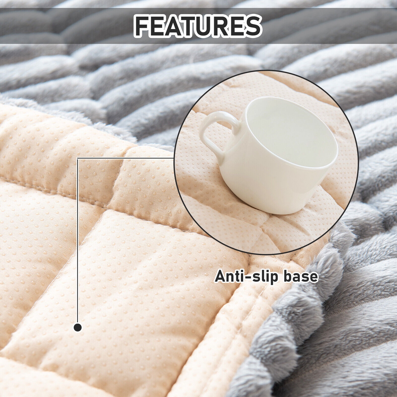 CJC Thickening Fuzzy Couch Pad Couch Protector for Dogs Garden Chic Cotton Protective Couch Covers Pet Mat Bed Sofa Cover