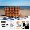thumbnail image 5 of Gaeub Fall Buffalo Plaid Print Beach Bag,Large Tote Bag,Waterproof Sandproof Women Tote Bag,Pool Bag with Zipper for Gym Grocery Travel, 5 of 7