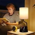 thumbnail image 5 of NiteLoom 2 Pack Table Lamps, 3 Color Temperature with USB-A+C & 2 AC Outlets for Bedroom Office Dorm, 5 of 9
