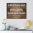thumbnail image 7 of Scripture Walls  Righteous Man Proverbs 20:7   Scripture Bible Verse Canvas Christian Wall Art Ready to Hang Unframed, 7 of 7
