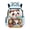 Beach Panda Pattern, variant on Pastel Cute Dinosaur Pattern Multi Pocket School Bookbag with Breathable Large Capacity School Backpack, Multi-Pocket 17 Inch School Bag for Back to School Travel