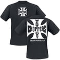 thumbnail image 1 of West Coast Choppers Iron Cross T-Shirt Black Fashion Mens Tees, 1 of 2
