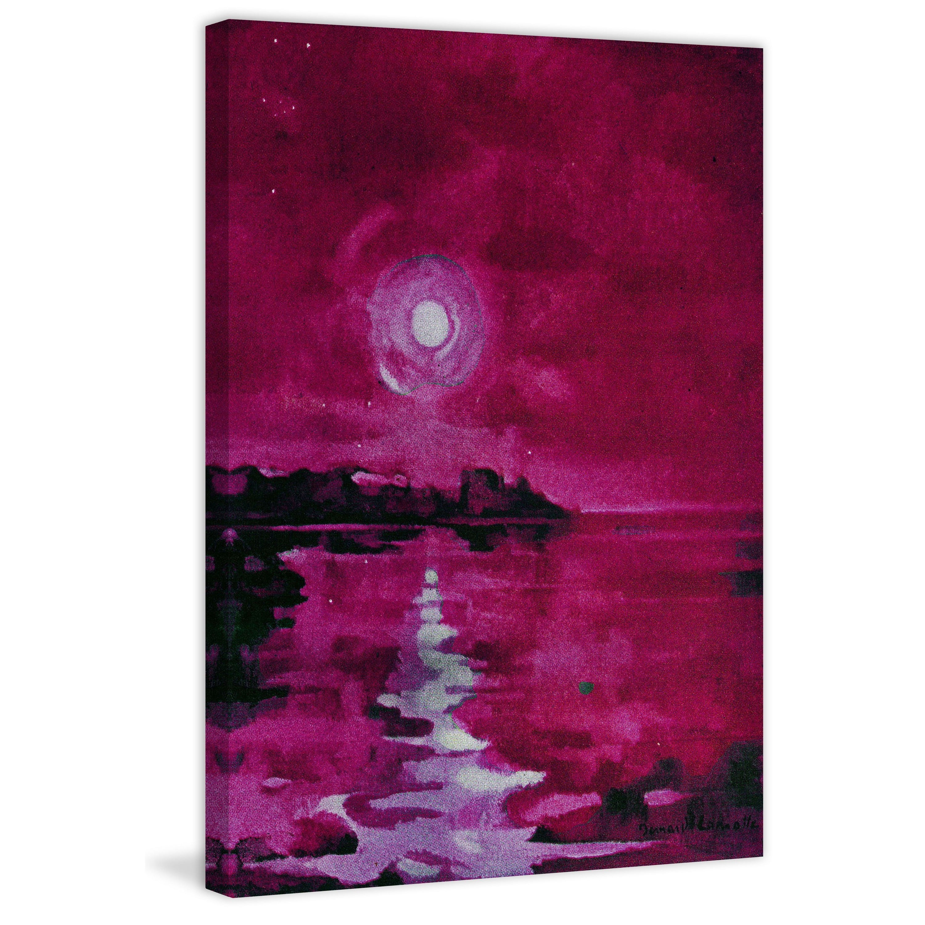 "Fuchsia Waters" Painting Print on Wrapped Canvas