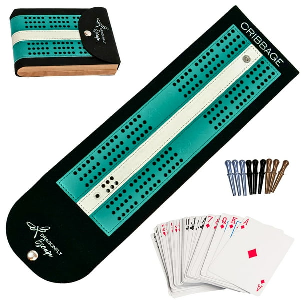 Juego de cribbage de viaje Dragonfly Escape plegable con bolsa