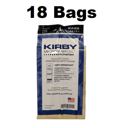 Genuine Kirby Vacuum 18 Pack Allergy Bags G3 G4 G5 G6 G7