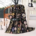 thumbnail image 2 of Red Mushroom Flower Black Pattern Blanket,Comfortable Soft Lamb Wool Throw Blanket,All Season,Warm Lightweight Blankets for Sofa Bed Couch Living Room Chair,40"x50", 2 of 4