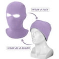 thumbnail image 7 of 3 Hole Winter Knitted Mask, Outdoor Sports Full Face Cover Ski Mask Warm Knit Balaclava for Adult, 7 of 7