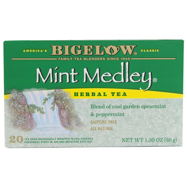 Bigelow Tea Herbal Tea Mint Medley Spearmint and Peppermint 20 Tea
