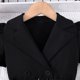 thumbnail image 5 of Odeerbi Niñas Verano Blazer Vestido Notched Lapel Doble Pechera Cinturón Vestido Trabajo Oficina Manga Corta, 5 of 9