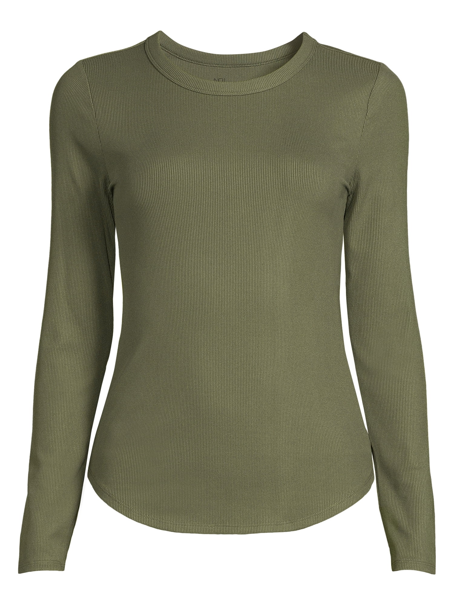No Boundaries Long Sleeve Ribbed Crewneck T-Shirt (Women's)