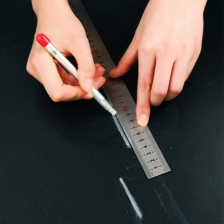 4 Pcs Soapstone Holders Round Soapstone Marker Soapstone Pen with 24 Pcs  Refills for Welding Tools and Markers Removable 