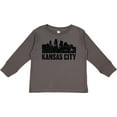 thumbnail image 3 of Inktastic Kansas City Skyline Grunge Boys or Girls Long Sleeve Toddler T-Shirt, 3 of 5