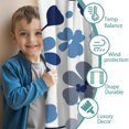 thumbnail image 3 of Blackout Kids Curtains,Blue Pioneer Flower Childrens Insulated Curtains Set Of 2,Bedroom Essentials,Toddler Room Decor 42x84in(106x213cm), 3 of 4
