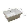 thumbnail image 7 of Logmey 18"x12" Undermount Bathroom Sink Ceramic Vessel Sink with Overflow,White, 7 of 7