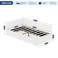 thumbnail image 4 of CazToi Twin Daybed with Bed Rails Velvet Upholstered Corner Bed Frame, 4 of 7