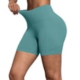 thumbnail image 2 of Mifsaly Womens High Waisted Biker Shorts Tummy Control Yoga Shorts with Pockets Athletic Compression Workout Running Gym Cycling Exercise Clothes Blue,XL, 2 of 7