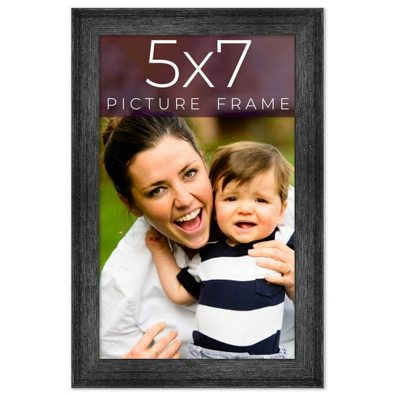 5x7 In Frame Black Real Wood Picture Frame Width 1.5 inches | Interior Frame Depth 0.5 inches |
