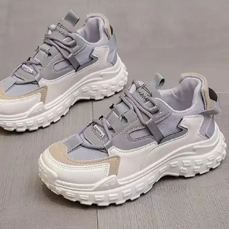 

Women‘s Casual Shoes Thick Sole Dad Shoes Low Top Lace-up Sports Shoes