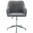 thumbnail image 2 of vidaXL Swivel Dining Chairs 2 pcs Light Grey Fabric, 2 of 5