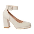 thumbnail image 2 of Faith Womens Celine High Block Heel Court Shoes, 2 of 4