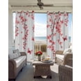 thumbnail image 4 of Cherry Blossoms Blackout Curtains 96 Inches Long for Bedroom, Spring Botanical Flowers Watercolor Thermal Insulated Room Darkening Black Out Window Curtain Panels Grommet Drapes for Living Room, 4 of 8