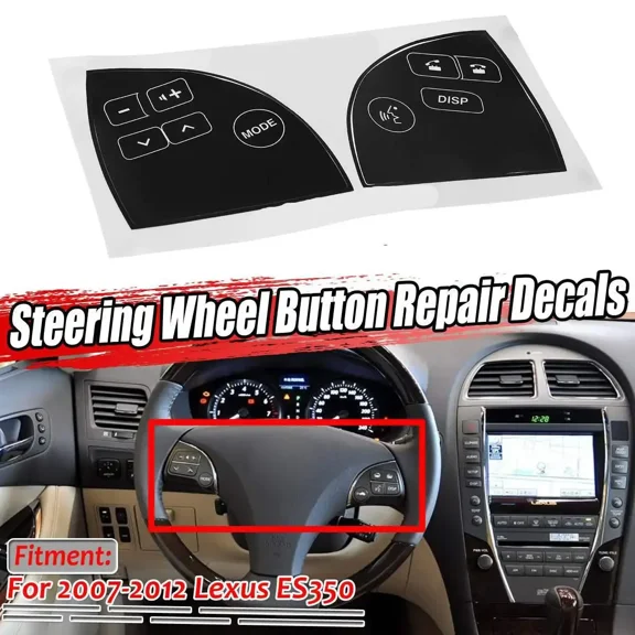 Car Stickers Car Steering Wheel Button Repair Decals Stickers Kit Accessories for Lexus ES350 2007-2012
