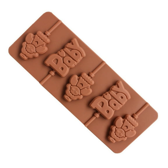 OEFNTAC Lollipop Silicone Mold Food Grade Candy Making Tray Reusable Flexible Sticks for Chocolate Sweets Jelly Ice Cake Kids DIY Party Gift Baking 9.25in