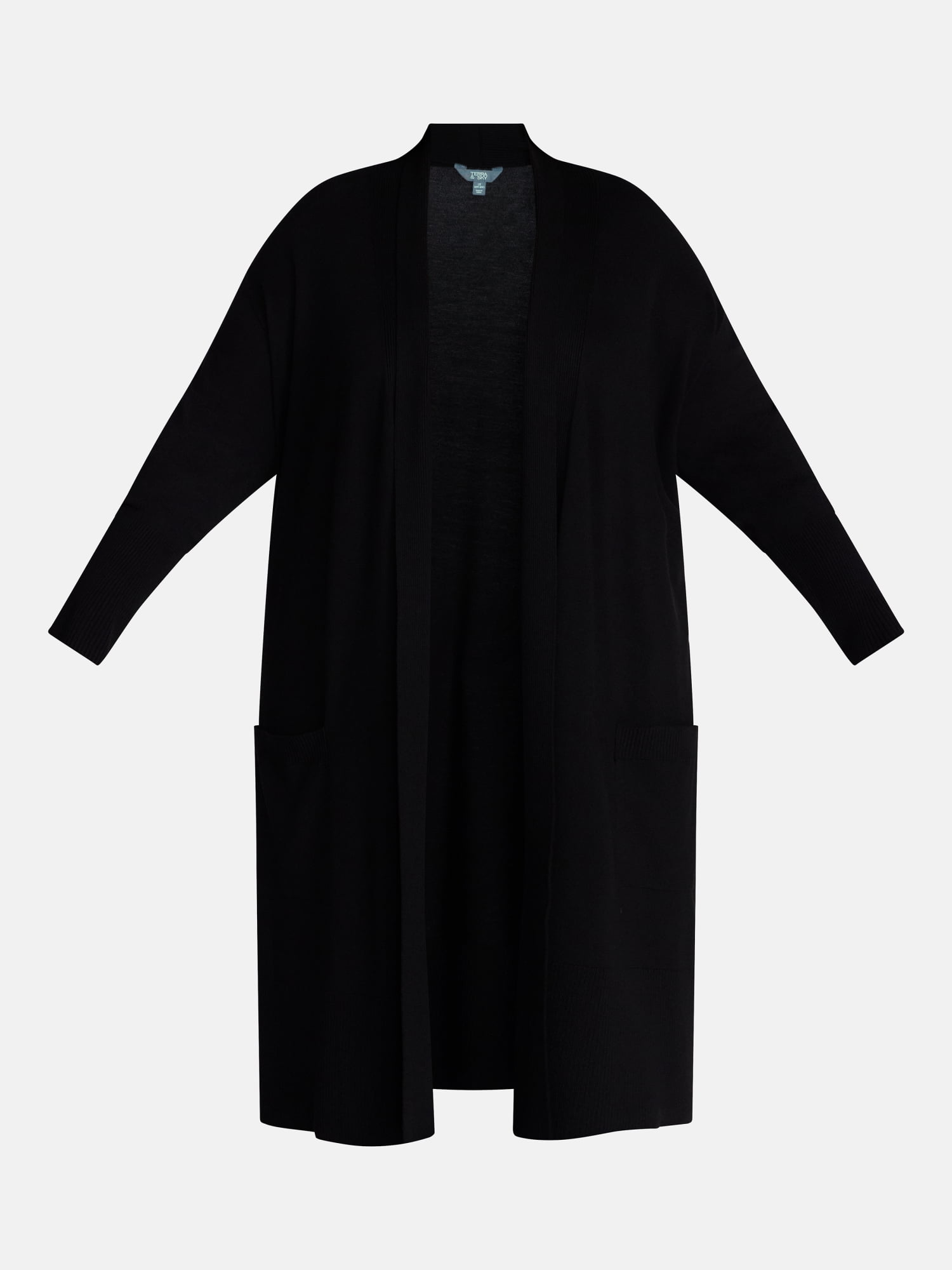 Terra and Sky Women's Plus Core Duster Cardigan with Long Sleeves, Lightweight,Sizes 0X-5X