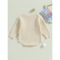 thumbnail image 4 of Bagilaanoe Newborn Baby Boy Girl Knitted Rompers Sweater Long Sleeve Letter Embroidery Bodysuits3M 6M 9M 12M 24M Infant Warm Jumpers Tops Fall Loose Knitwear, 4 of 8