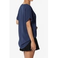 thumbnail image 4 of Women's Lightweight Woven Dolman Short Sleeve Boat Neck Relaxed Blouse Basic Top, 4 of 7