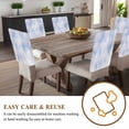 thumbnail image 4 of Blue Gradient Marble Chair Covers Set of 6 Golden Lines Chair Back Covers Stretch Removable Washable Slipcovers Protector for Dining Room Kitchen Party Decor, 4 of 5