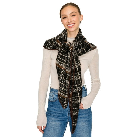 BASICO Fall Scarf for Women, Winter Scarf, Women's Scarves & Wraps, Blanket Scarf, Fall Accessories (27 Colors) (Triangle Black)