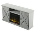 thumbnail image 2 of Twin Star Home Barn Door TV Stand for TVs up to 70 inches with ClassicFlame Electric Fireplace, Sargent Oak, 2 of 8