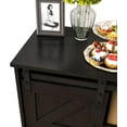 thumbnail image 6 of SSyao Bar Cabinet with Barn 2 Sliding Doors Buffet Farmhouse Storage Cabinet TV Stand (Black), 6 of 11
