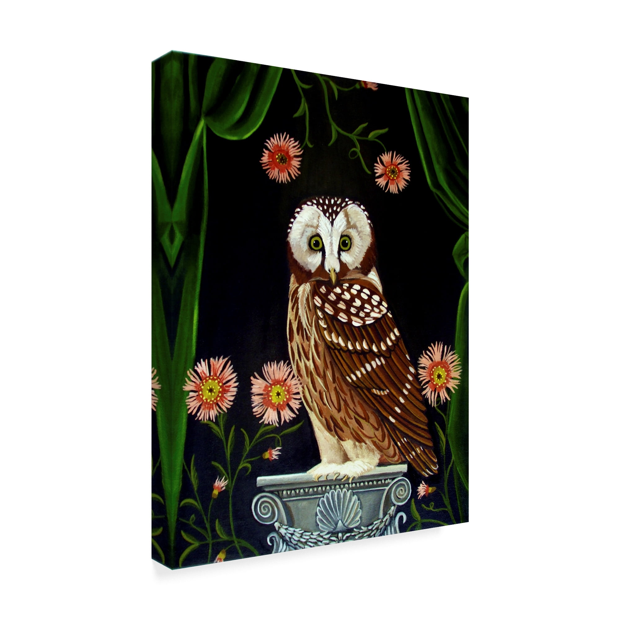 Trademark Fine Art 'Owl Guardian Print' Canvas Art by Catherine A Nolin