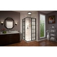 thumbnail image 2 of DreamLine French Corner 34 1/2 in. D x 34 1/2 in. W x 72 in. H Framed Sliding Shower Enclosure in Satin Black, 2 of 8