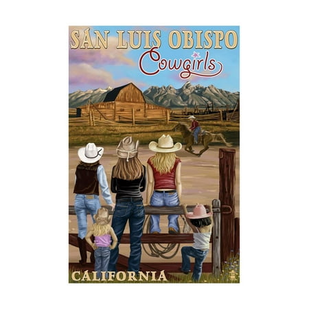 San Luis Obispo, California - Cowgirls Print Wall Art By Lantern (Best San Luis Obispo Wineries)