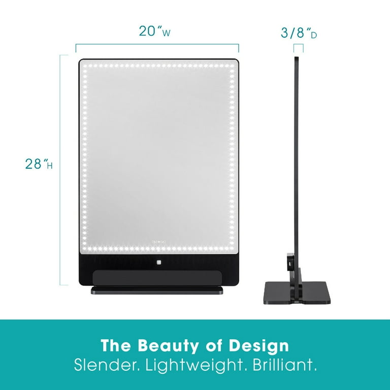 Riki Tall Vanity Mirror with HD LED Lights Remote Lighting and