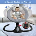 thumbnail image 7 of JieC Baby Swing for Newborns - Electric Motorized Infant Swing with Bluetooth Music, 12 Preset Melodies & Remote,Gray, 7 of 7