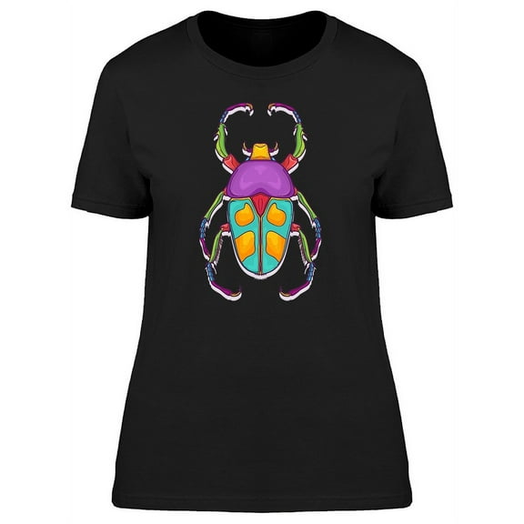 Illustration Of Colorful Beetle T-Shirt Women -Image by Shutterstock, Female XX-Large