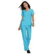 Koi Becca V Neck Scrub Top, Electric Blue, S