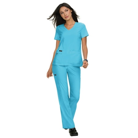 Koi Becca V Neck Scrub Top, Electric Blue, S