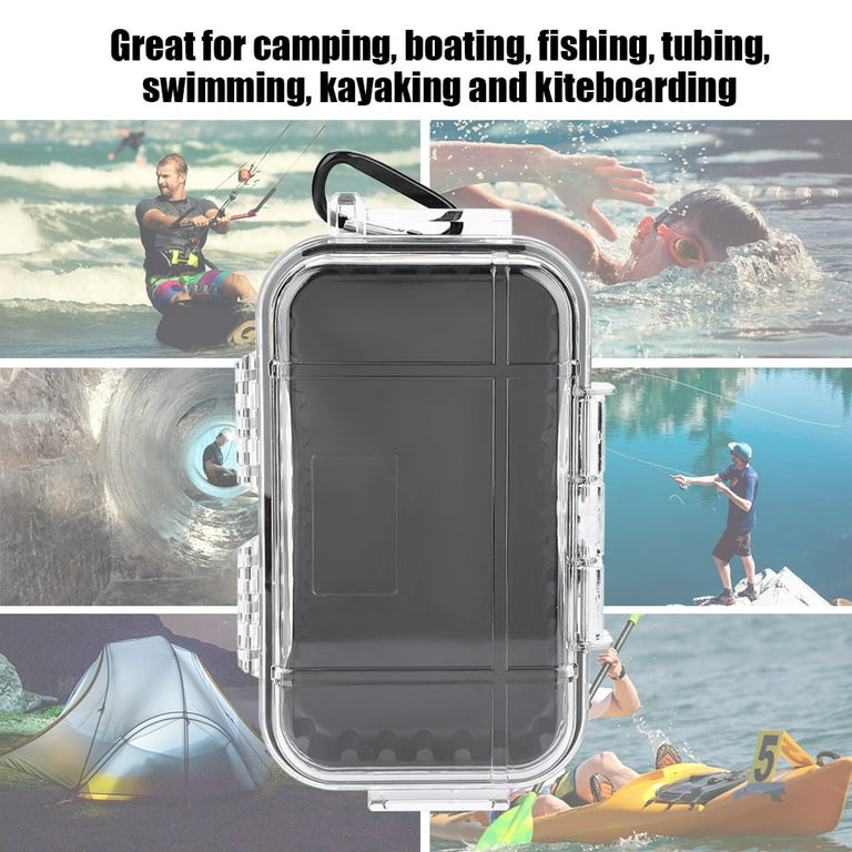 Waterproof Dry Box Protective Case, Outdoor Survival Shockproof Waterproof  Storage Case Airtight Carry Box Container for Tackle Organization Of  Cameras, Phones, Hiking, Water Sports[Transparent] 