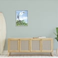 thumbnail image 2 of Egret Bird Balancing Branch Animals & Insects Painting Gray Framed Art Print Wall Art, 2 of 7