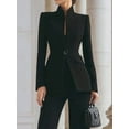 thumbnail image 6 of Women Blazer Pants Suit 2 Piece Outfits Casual Long Sleeve Blazer Set for Work Business Black XL, 6 of 9