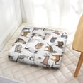 thumbnail image 2 of Vintage Cat Themed Tatami Mat - Hand-Drawn Cat Graphic Floor Cushion - Thick & Resilient Meditation Seat for Home Decor, 2 of 5