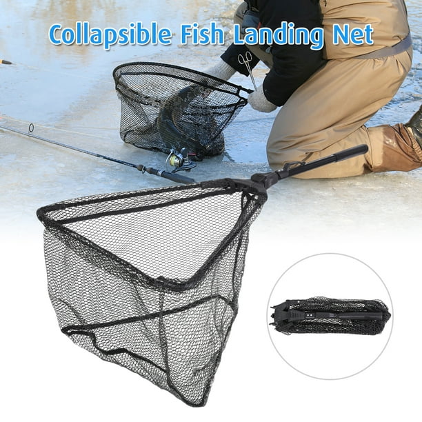 Amdohai Folding Fish Landing Net Portable Collapsible Triangular Fly Fishing  Net Fish Catching or Releasing 