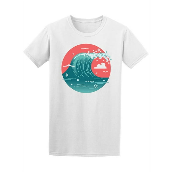 Colorful Huge Ocean Wave And Sky Tee Men's -Image by Shutterstock