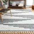 thumbnail image 1 of SAFAVIEH Moroccan Merrilyn Stripe Tassel Shag Area Rug, 1 of 7